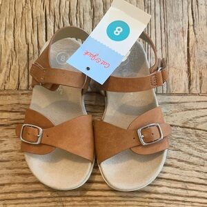 Cat & Jack Brown Cognac Shaelyn Sandal Toddler 8 NEW NWT